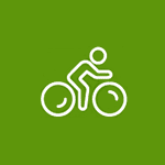 person riding a bike